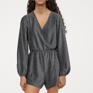 Black Glitter Romper